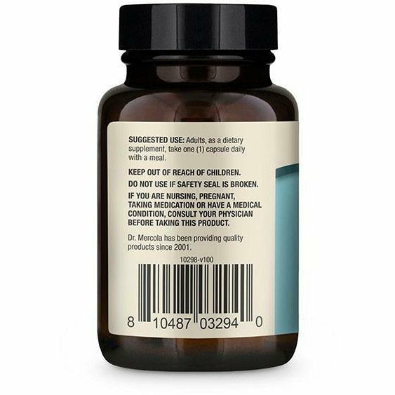 Dr. Mercola Hair, Skin and Nails 30 capsules suggested use label