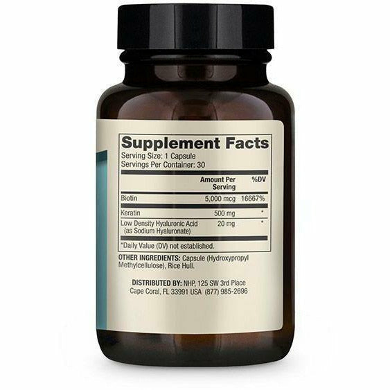 Dr. Mercola Hair, Skin and Nails 30 capsules supplement facts label