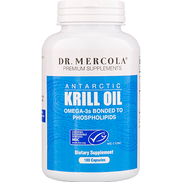 Dr. Mercola Krill Oil, 180 capsules, front of bottle