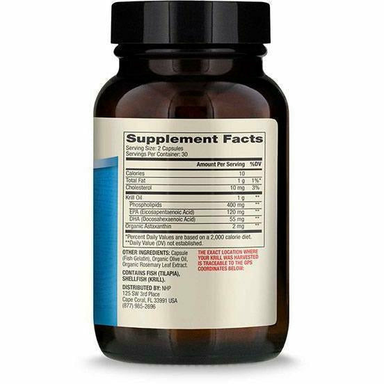 Dr. Mercola Krill Oil supplement facts label