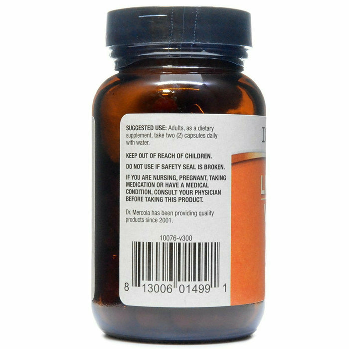 Dr. Mercola Liposomal Vitamin C 1,000 mg 60 capsules suggested use label