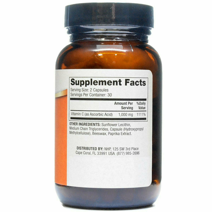 Dr. Mercola Liposomal Vitamin C 1,000 mg 60 capsules supplement facts label