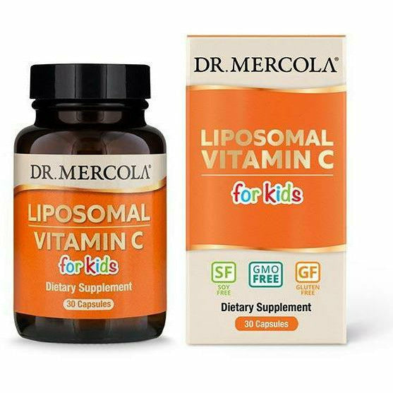 Dr. Mercola Liposomal Vitamin C for Kids 125 mg, 30 capsules, front of bottle