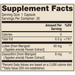 Dr. Mercola Lutein with Zeaxanthin 30 capsules supplement facts label