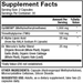 Dr. Mercola MSM Sulfur Complex 60 capsules supplement facts panel, close-up