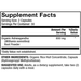 Dr. Mercola Organic Ashwagandha 800 mg 60 capsules supplement facts panel, close-up