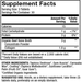 Dr. Mercola Organic Collagen from Grass Fed Beef Bone Broth supplement facts panel, close-up
