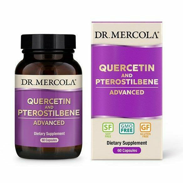 Dr. Mercola Quercetin and Pterostilbene Advanced, 60 capsules, front of bottle