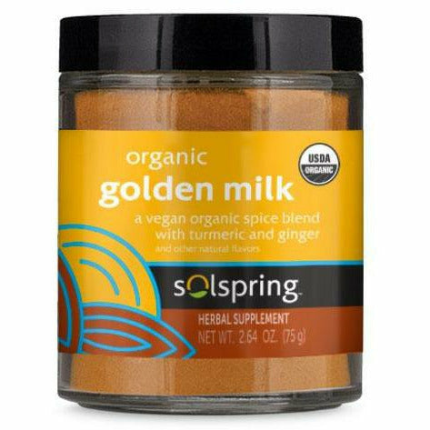 Dr. Mercola Solspring Organic Golden Milk, 2.64 oz, front of package