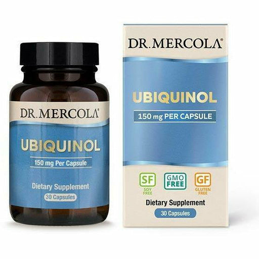 Dr. Mercola Ubiquinol 150 mg, 30 capsules, front of bottle