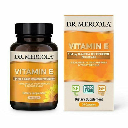 Dr. Mercola Vitamin E 134 mg, 30 capsules, front of bottle