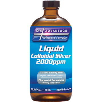 Dr.'s Advantage Liquid Colloidal Silver 2000 ppm, 2 fl oz, front of bottle