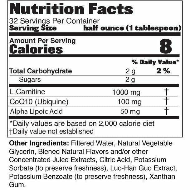 Dr.'s Advantage Liquid Maximum Control Weight Management 16 fl oz nutrition facts label