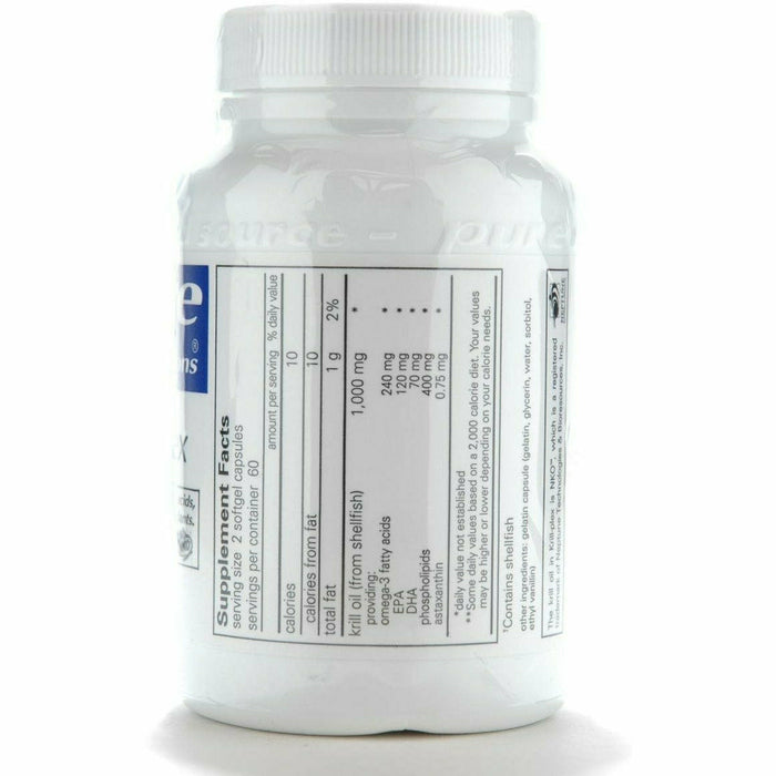 Pure Encapsulations, Krill-plex 500 mg 120 gels Supplement Facts
