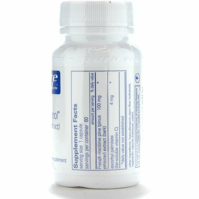 Pure Encapsulations, Pycnogenol 100 mg 60 capsules Supplement Facts