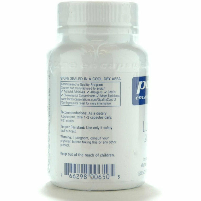 Pure Encapsulations, Lutein 20 mg 120 soft gels Recommendations
