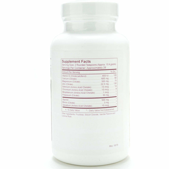 Dynamic Nutritional Associates Cal-Mag Crystals 300 g supplement facts label