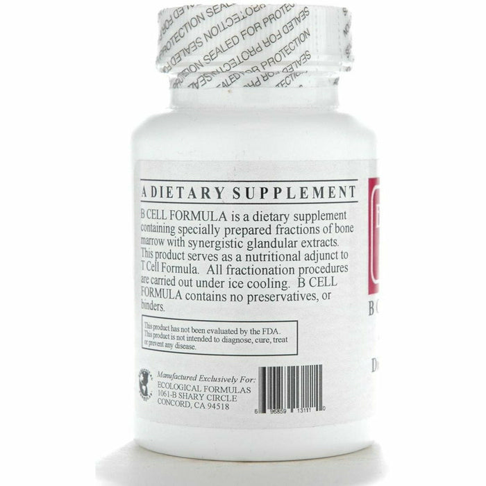 Ecological Formulas B Cell Formula 60 capsules suggested use label