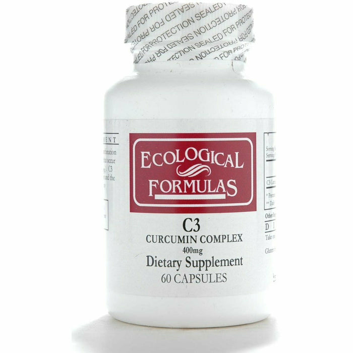 Ecological Formulas C3 Curcumin Complex, 60 capsules, front of bottle