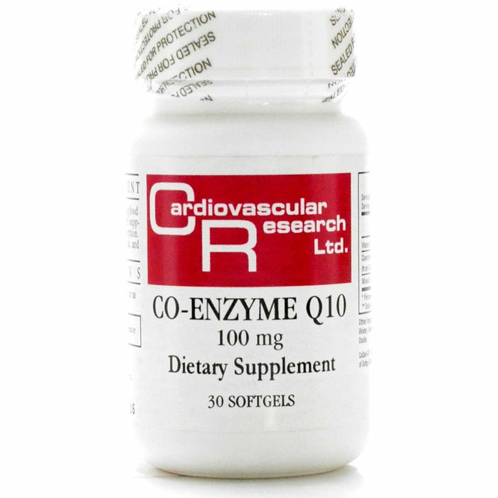 Ecological Formulas CoEnzyme Q10 100 mg, 30 softgels, front of bottle