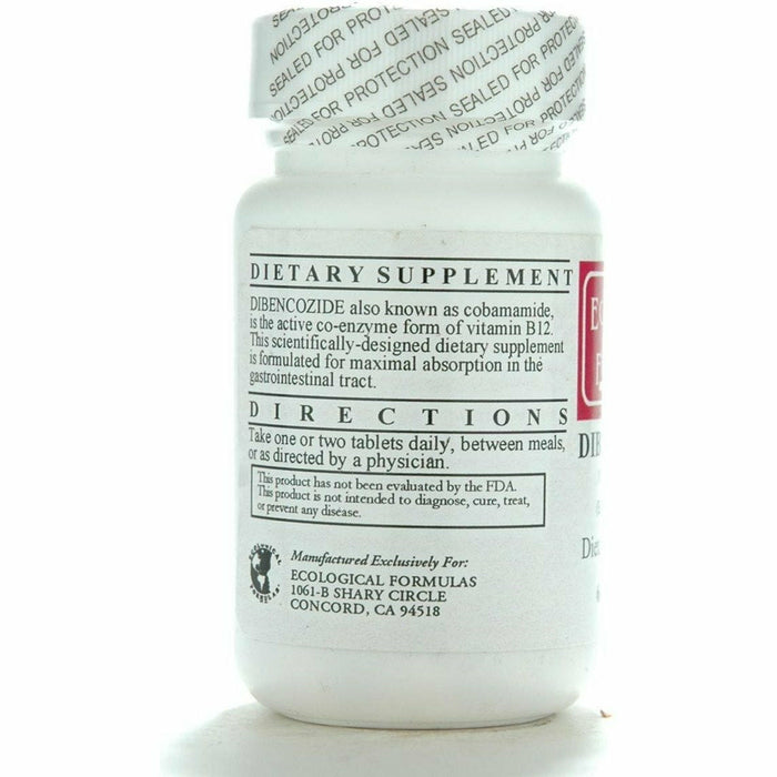 Ecological Formulas Dibencozide B12 1000 mcg 60 tablets suggested use label