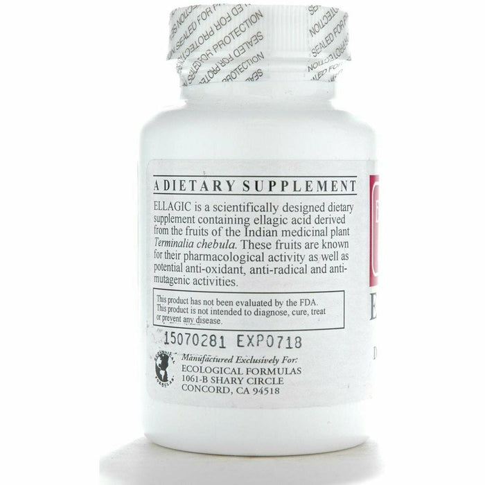 Ecological Formulas Ellagic 500 mg 60 capsules suggested use label