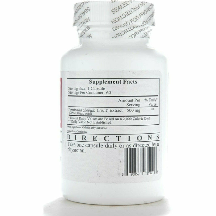 Ecological Formulas Ellagic 500 mg 60 capsules supplement facts label