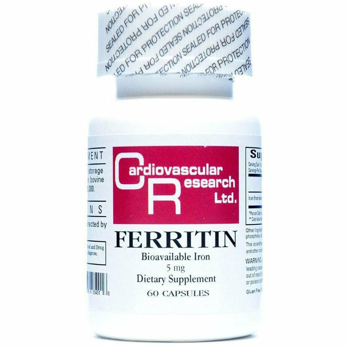 Ecological Formulas Ferritin Fe 5 mg, 60 capsules, front of bottle