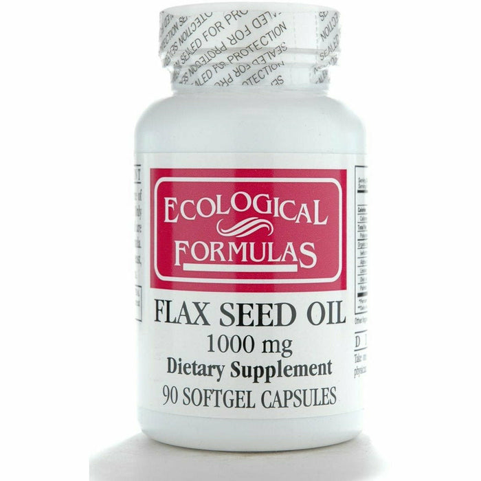 Ecological Formulas Flax Seed Oil (Organic), 90 softgels, front of bottle