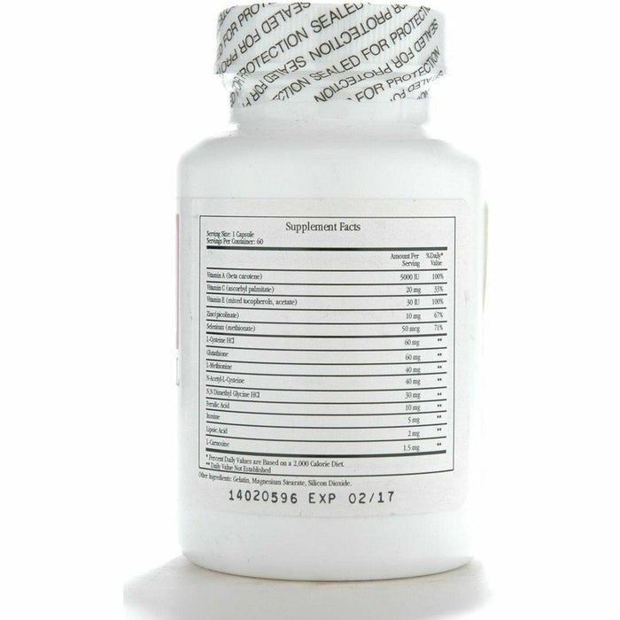 Ecological Formulas Free Radical Quenchers 60 capsules supplement facts label