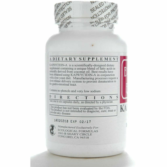 Ecological Formulas Kaprycidin-A 90 capsules suggested use label