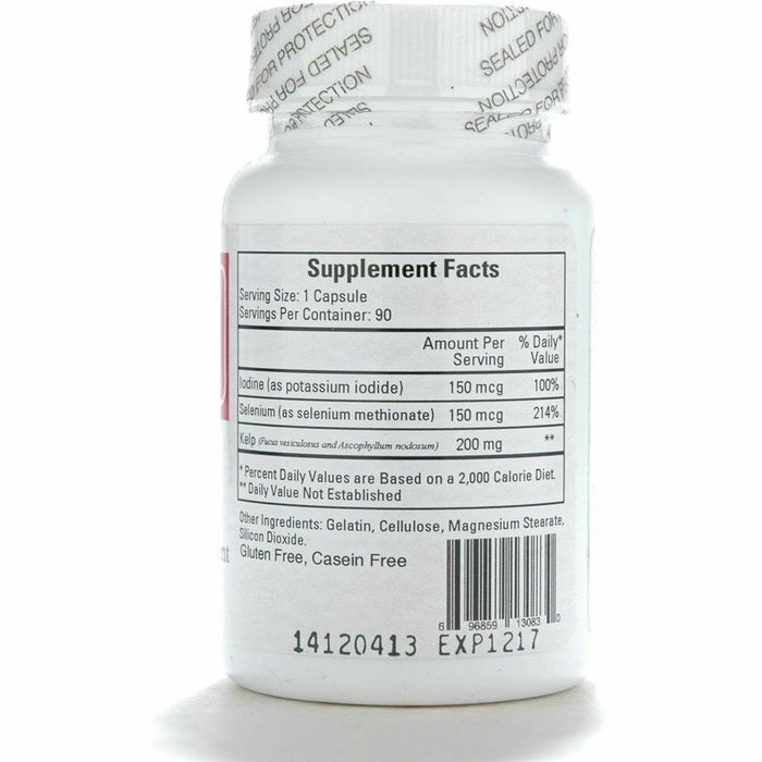 Ecological Formulas Kelp 90 capsules supplement facts label
