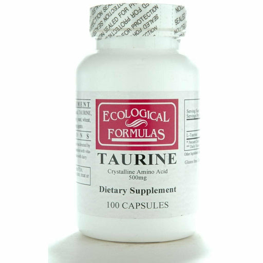 Ecological Formulas L-Taurine 500 mg, 100 capsules, front of bottle