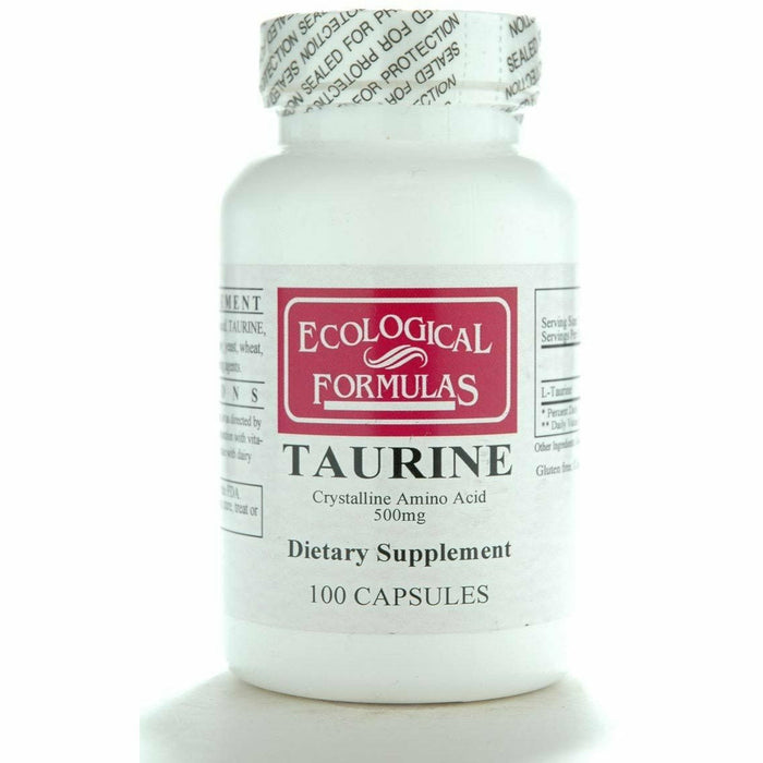 Ecological Formulas L-Taurine 500 mg, 100 capsules, front of bottle