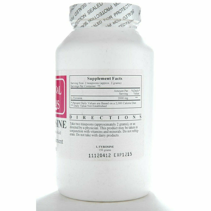 Ecological Formulas L-Tyrosine 150 g supplement facts label
