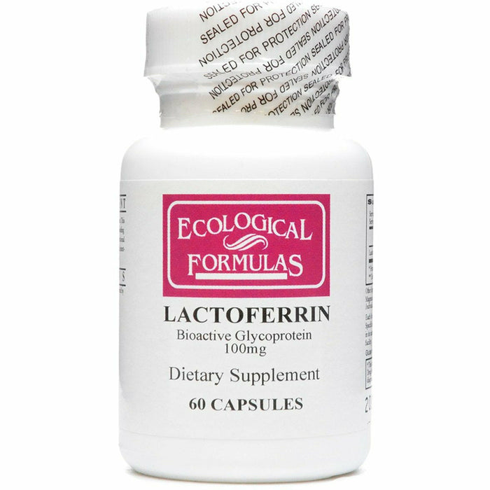 Ecological Formulas Lactoferrin 100 mg, 60 capsules, front of bottle
