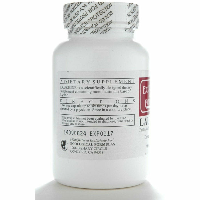 Ecological Formulas Laurisine 200 mg 90 capsules suggested use label