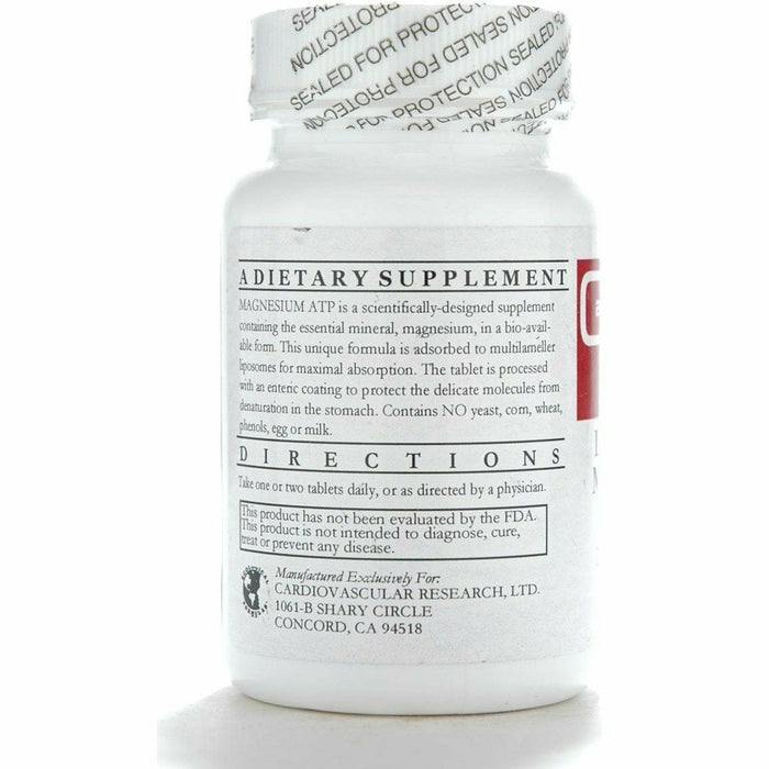 Ecological Formulas Liposomal Magnesium ATP 30 mg 60 capsules suggested use label