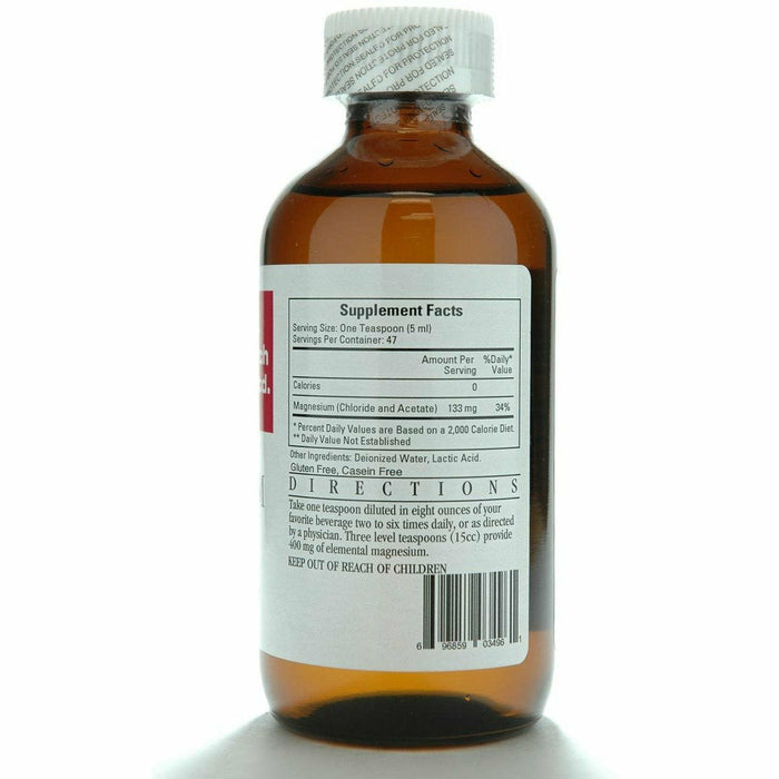 Ecological Formulas Magnesium Solution 8 oz supplement facts label