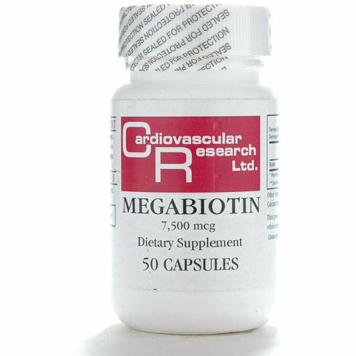 Ecological Formulas Megabiotin 7500 mcg, 50 capsules, front of bottle
