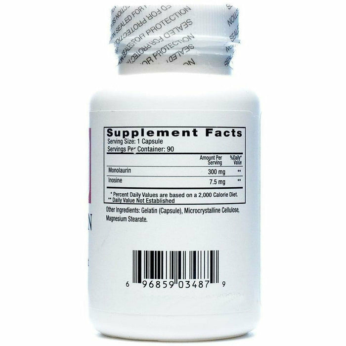 Ecological Formulas Monolaurin (Lauric Acid) 300 mg 90 capsules supplement facts label
