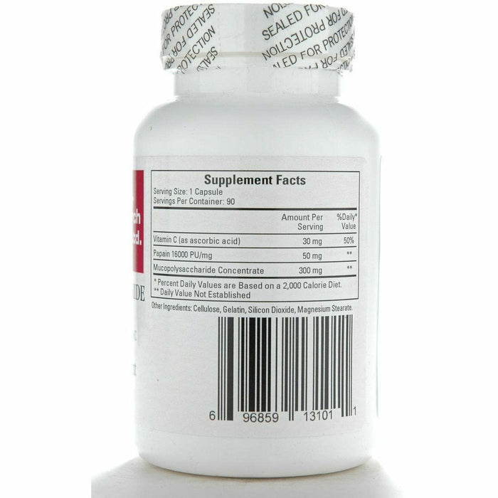 Ecological Formulas Mucopolysaccharide Concentrate 90 capsules supplement facts label