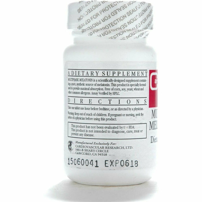 Ecological Formulas Multiphasic Melatonin-SR 1.8 mg 60 tablets suggested use label