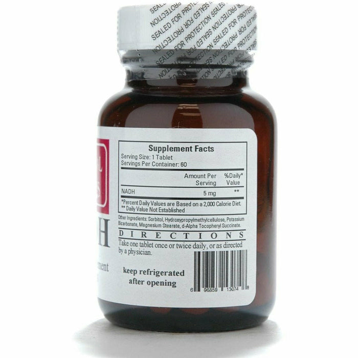 Ecological Formulas NADH 5 mg 60 tablets supplement facts label