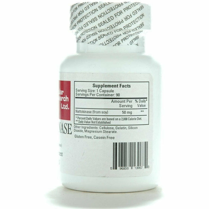 Ecological Formulas Nattokinase 50 mg 90 capsules supplement facts label