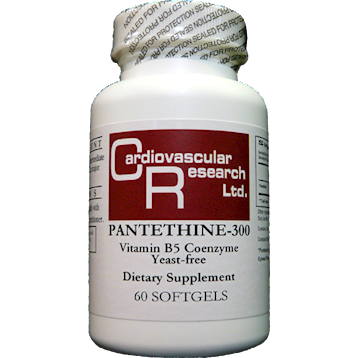 Ecological Formulas Pantethine-300, 60 softgels, front of bottle