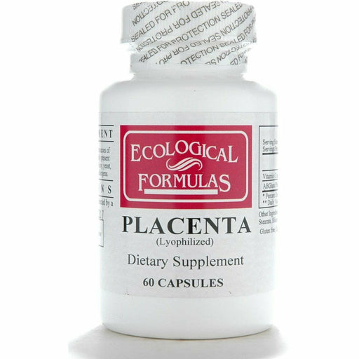 Ecological Formulas Placenta 250 mg, 60 capsules, front of bottle