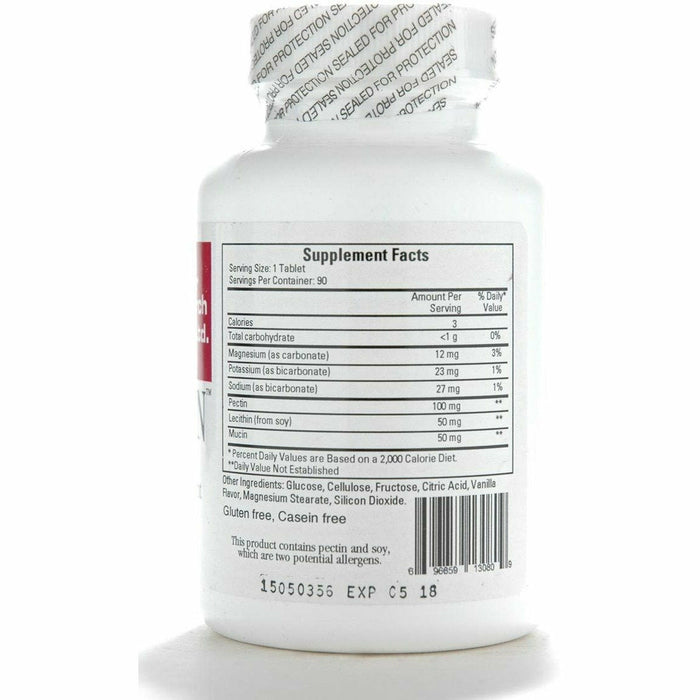 Ecological Formulas Refluxin 90 tablets supplement facts label