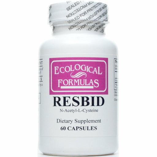 Ecological Formulas Resbid N-Acetyl-L-Cysteine, 60 capsules, front of bottle