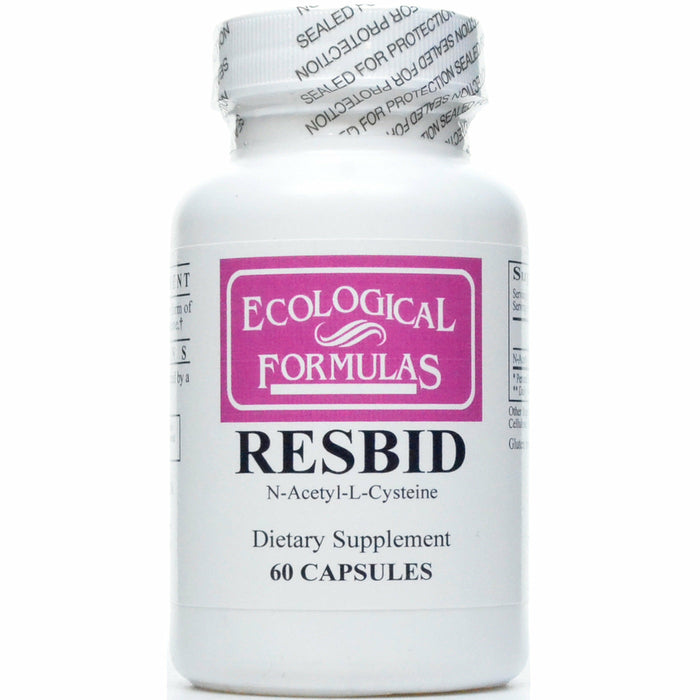 Ecological Formulas Resbid N-Acetyl-L-Cysteine, 60 capsules, front of bottle